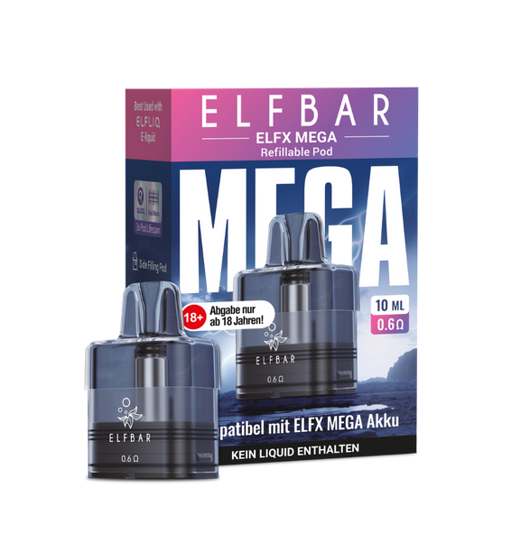 ELFBAR ELFX MEGA Leerpod 5ml 10ml – Ersatzpod für Vape System