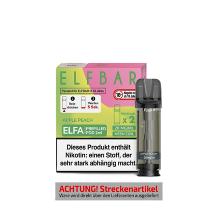 Elfbar ELFA Pod Apple Peach – 20 mgml (2er Pack)