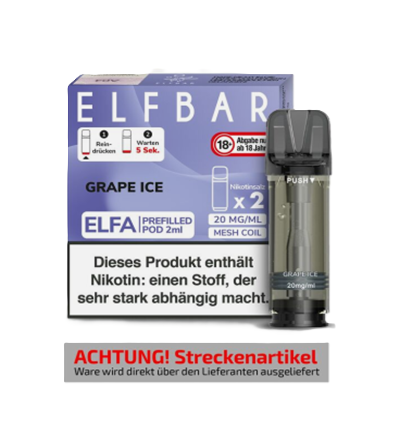 Elfbar ELFA Pod Blackberry Lemon – 20 mgml (2er Pack)
