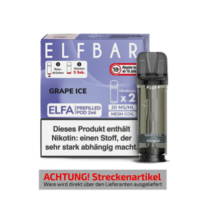 Elfbar ELFA Pod Grape Ice – 20 mgml (2er Pack)