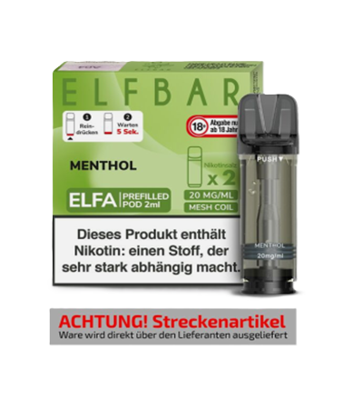 Elfbar ELFA Pod Menthol – 20 mgml (2er Pack)