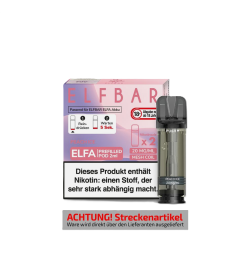 Elfbar ELFA Pod Peach Ice – 20 mgml (2er Pack) (2)