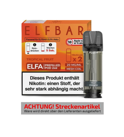 Elfbar ELFA Pod Tropical Fruit – 20 mgml (2er Pack)