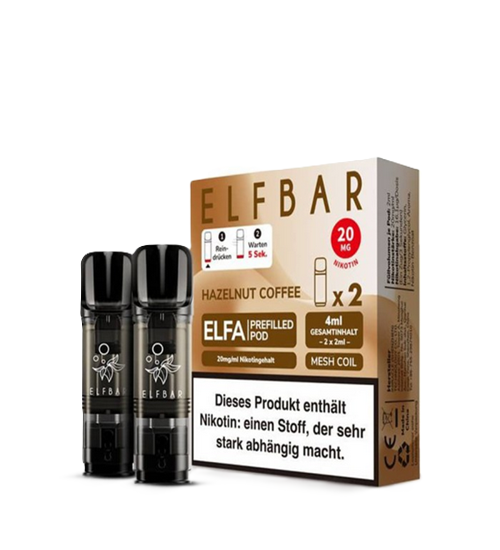 Elfbar Elfa Pod Hazelnut Coffee 20 mgml – Aromatischer Kaffee mit Haselnuss