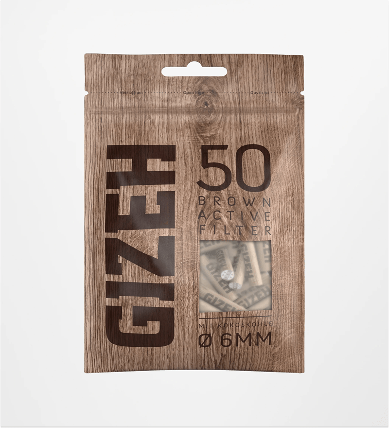 GIZEH BROWN Active Filter 6 mm (50er)