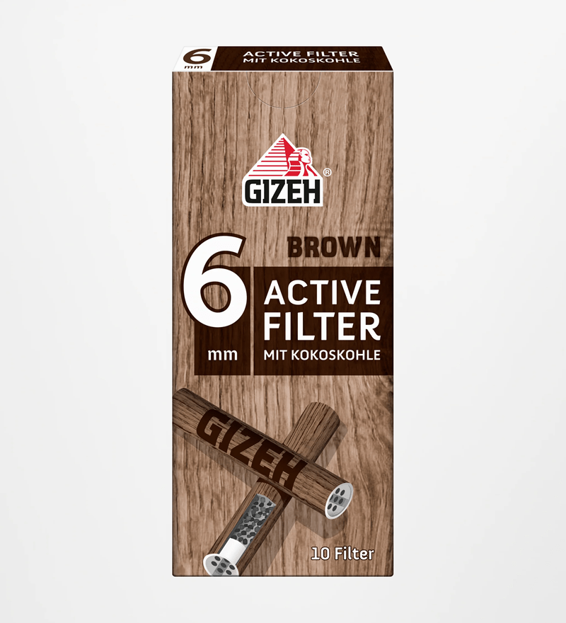 GIZEH BROWN Active Filter 6mm 10er