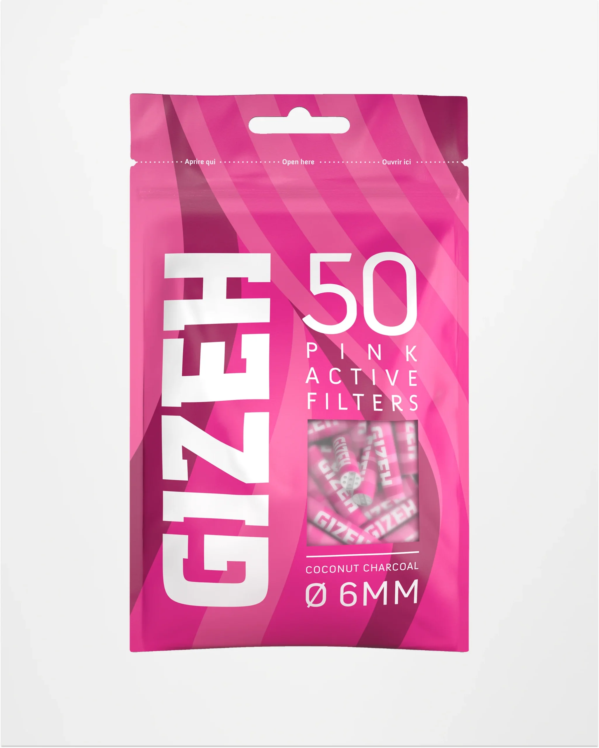 GIZEH PINK Active Filter 6mm 50er