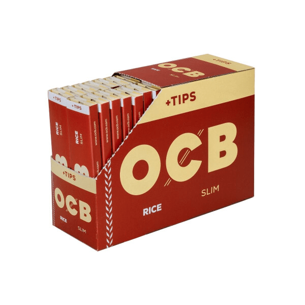 OCB Rice Slim + Tips – Karton (24 x Packungen)