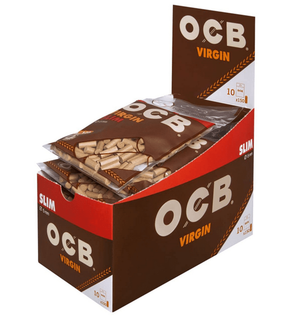 OCB Unbleached Slim Virgin Filter 6 mm Karton