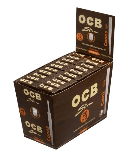 OCB Unbleached Virgin Paper Cones 3 Cones – Karton