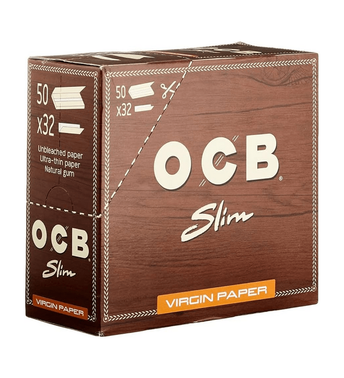 OCB Unbleached Virgin Slim Papers – Karton (50 x Packungen)