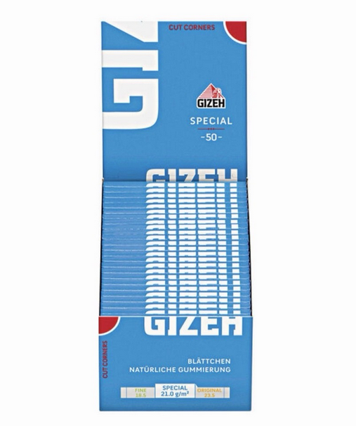 50 x Gizeh Special Blau Blättchen à 50 Blatt (Karton)