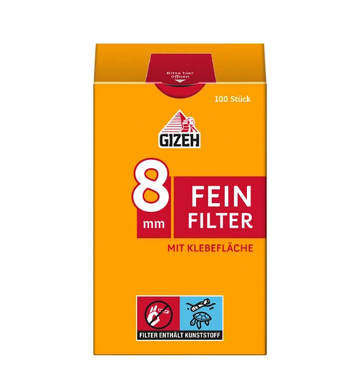GIZEH 8mm Feinfilter 100 Stück – Klassiker für Selbstdreher