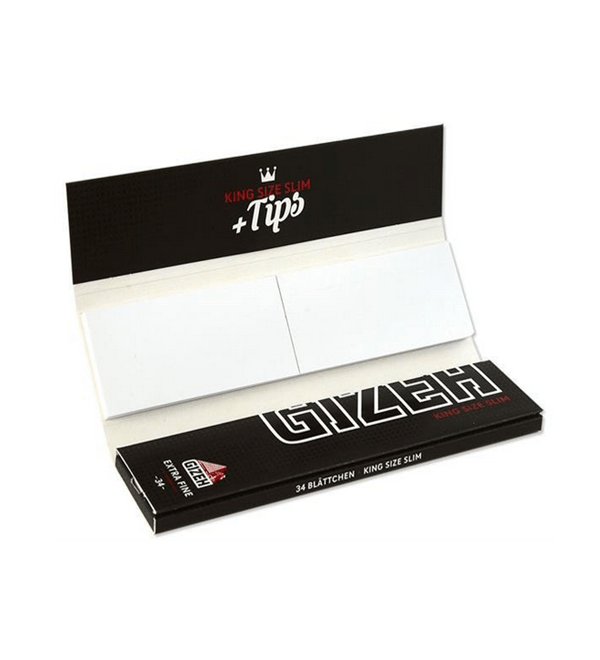 GIZEH Black Extra Fine King Size Slim – 26x Heftchen + Filtertips1