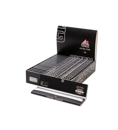 GIZEH Black Extra Fine King Size Slim – 26x Heftchen + Filtertips1