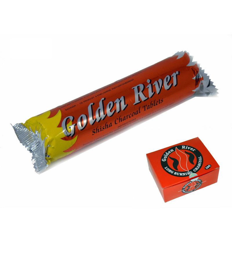 Golden River Shisha Kohle 33mm – 1 Rolle (10 Tabletten)