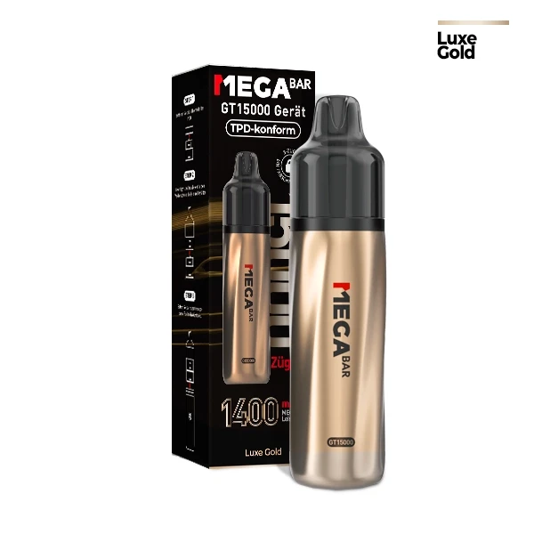 MEGABAR GT15000 Basisgerät – Luxe Gold E-Zigarette