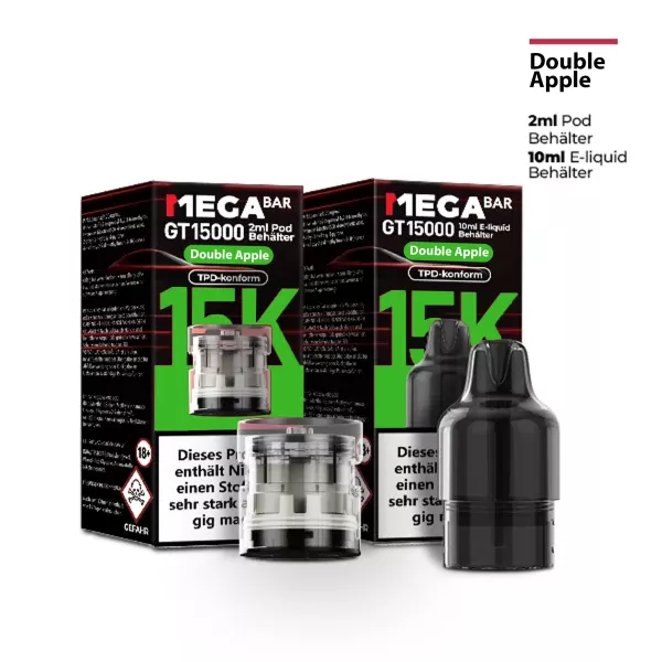MEGABAR GT15000 Prefilled Pod-Liquid – Double Apple