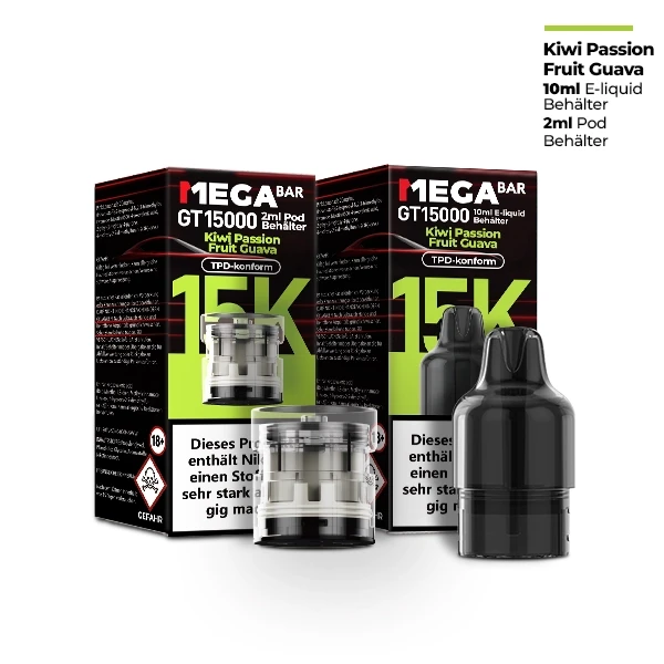 MEGABAR GT15000 Prefilled Pod-Liquid – Kiwi Passion Fruit Guava