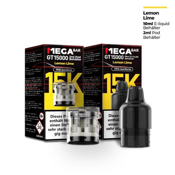 MEGABAR GT15000 Prefilled Pod-Liquid – Lemon Lime