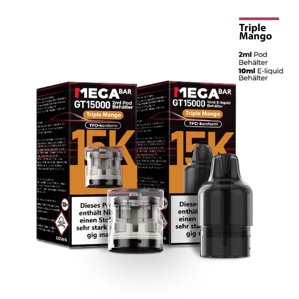 MEGABAR GT15000 Prefilled Pod-Liquid – Triple Mango