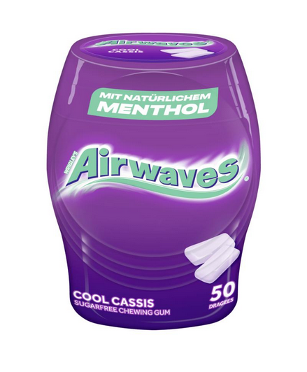 Wrigley's Airwaves Cool Cassis ohne Zucker – 50er Dose