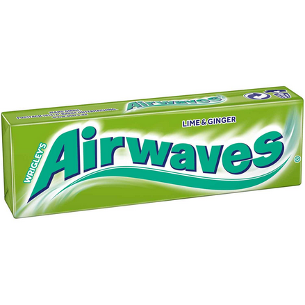 Wrigley's Airwaves Lime Ginger ohne Zucker – 10er Packung