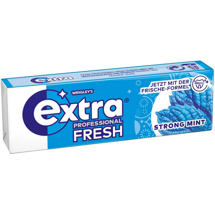 Wrigley's Extra Professional Fresh Strong Mint ohne Zucker – 10er Packung