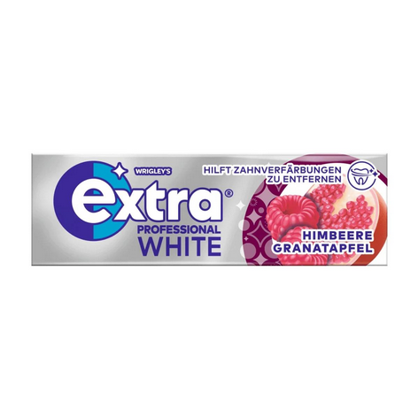 Wrigley's Extra Professional White Himbeere Granatapfel ohne Zucker – 10er Packung