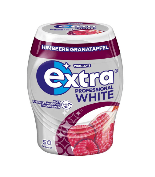 Wrigley's Extra Professional White Himbeere Granatapfel ohne Zucker – 50er Dose
