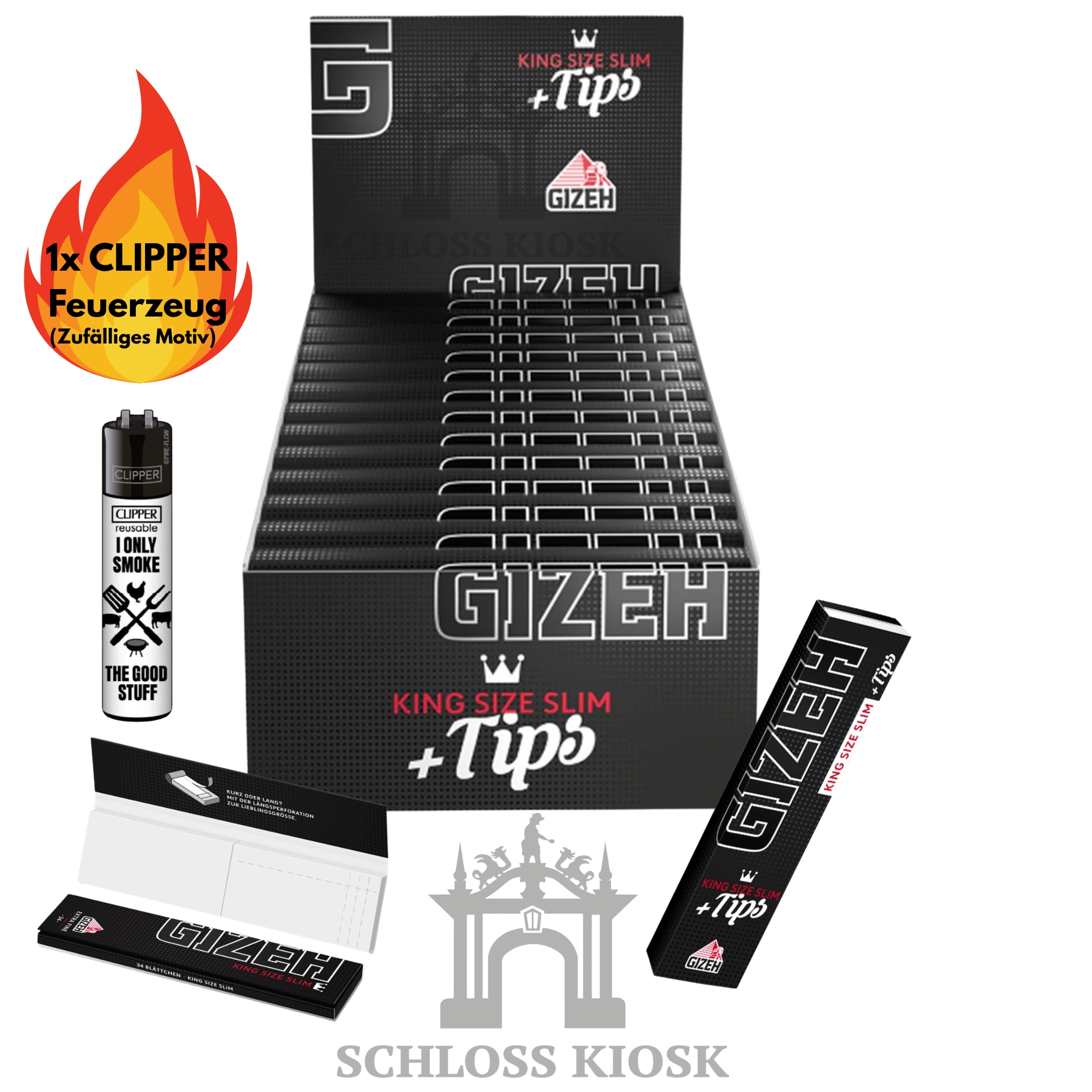 gizeh mit tips + clipper