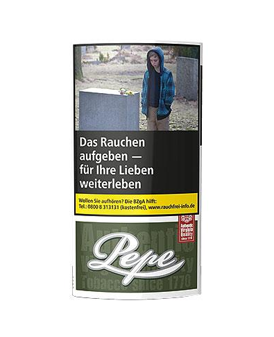 Pepe Dark Green 30g – Kräftiger Feinschnitt Drehtabak