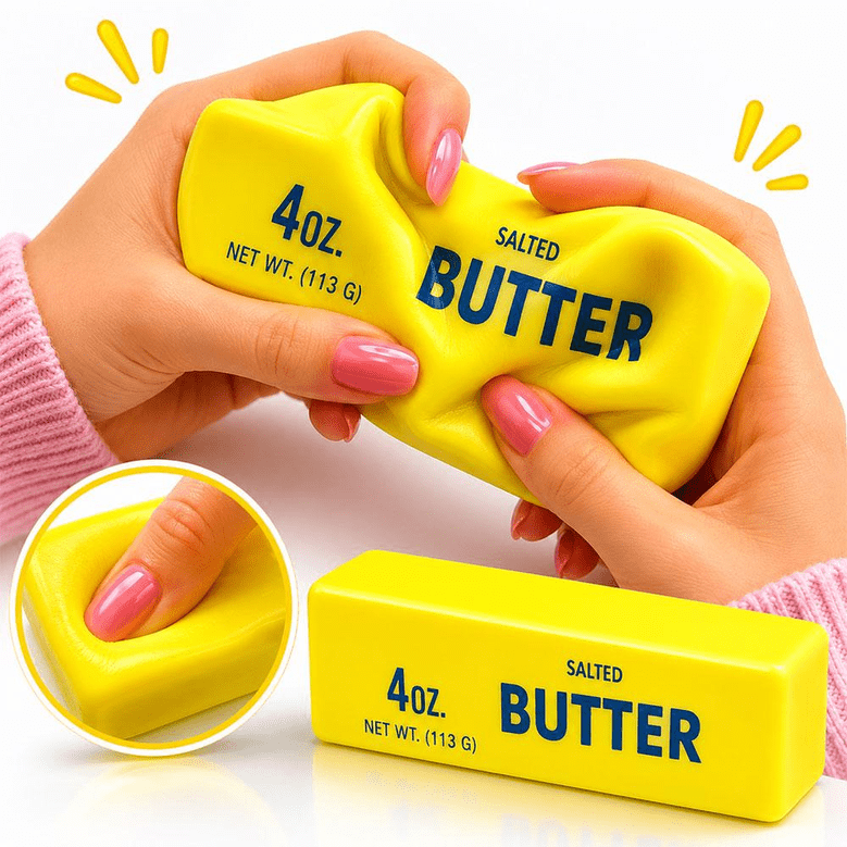 Butter Squishy – Quetschbares elastisches Butter-Stick Fidget-Spielzeug
